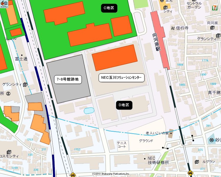 小杉駅東部地区D地区再開発マップ