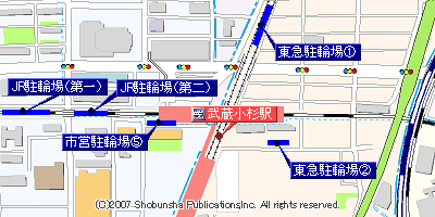 武蔵小杉駐輪場マップ
