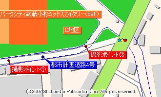 パークシティ武蔵小杉　都市計画道路4号マップ