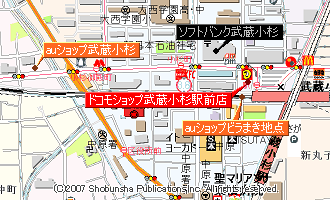 武蔵小杉携帯ショップマップ