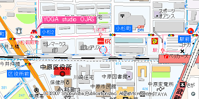 YOGA　studio　OJAS　マップ