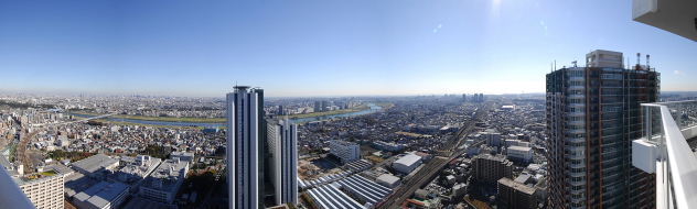 45階・北東〜南方面（NEC玉川ルネッサンスシティ〜THE　KOSUGI　TOWER）